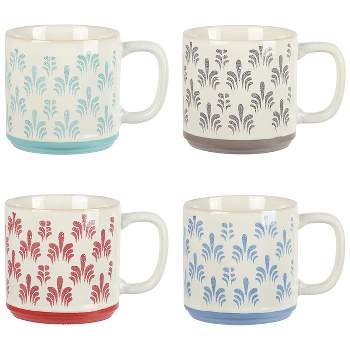 American Atelier Stackable Stoneware 16 Oz. Coffee Mugs Set, Cups For  Kitchen Countertop, Tabletop, Island, Set Of 4 : Target
