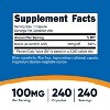 Nutricost Niacin (Vitamin B3) 100mg, 240 Capsules - with Flushing, GMO-Free, Gluten Free - 2 of 4