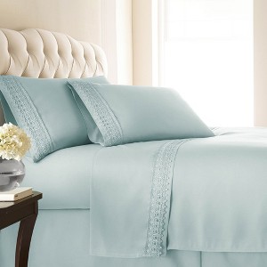 Southshore Fine Living Vilano Lace Extra-Deep Pocket easy care ultra-soft Lace Sheet Sets - 1 of 4