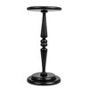 Storied Home Bishop Pedestal Cocktail Side Accent Table Black: Round Acacia Wood, No Tools Assembly, 25" Height - 2 of 4