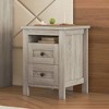 NicBex Mid-Century 2 Drawers Tall Nightstand Bedside End Table with Shelf for Bedroom & Living Room - 2 of 4