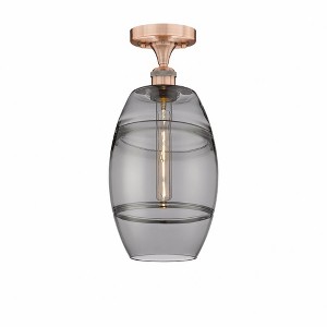 Vaz - 1 Light Semi-Flush Mount In Industrial Style-10 Inches Tall and 8 Inches Wide - 1 of 1