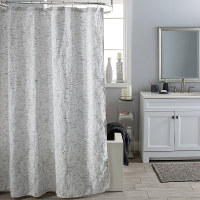 grey damask shower curtain