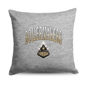 NCAA Purdue Boilermakers 16" Heather Gray Sweatshirt Pillow - 1 of 4