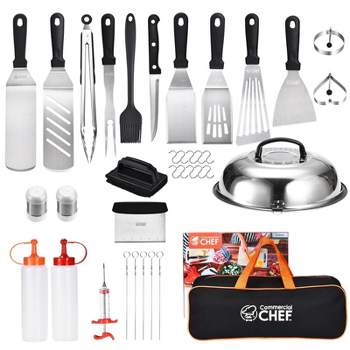 Commercial Chef 36 Piece Stainless Steel Griddle Accessories Kit for Blackstone and Other Griddles