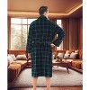 ADR Plush Fleece Men's Robe, Soft Cozy Warm Men's Bathrobe, Bath Robe - 3 of 4