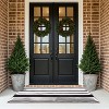 A1HC Black and White Striped 24"x51" Hand-Woven Cotton Front Door Rug - 2 of 4