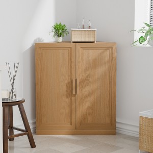 MAYEERTY Modern 2 Doors Utility Storage Cabinets Efficient Storage for Living Room Dining Room Bedroom Beige - 1 of 4