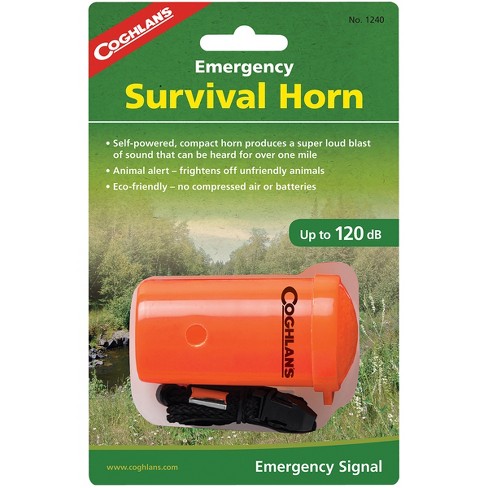 Coghlan's Emergency Survival Horn Animal Alert For Hiking Camping Rescue  Whistle : Target