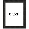 PosterPalooza | 8.5x11 Thin Barnwood Picture Frame, UV Acrylic, 2 Finishes - Grey and Black - 2 of 4
