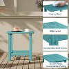 Square HDPE Outdoor Side Table - Durable Adirondack Patio End Table for Beach, Porch - Weather Resistant & Easy to Assemble - 4 of 4