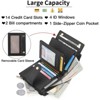 FATMOON Women’s Wallet - Stylish RFID Blocking Travel & Everyday Slim Wallet with 14 Card Slots, 4 ID Windows, Zip Coin Pocket - Vegan Leather - 4 of 4