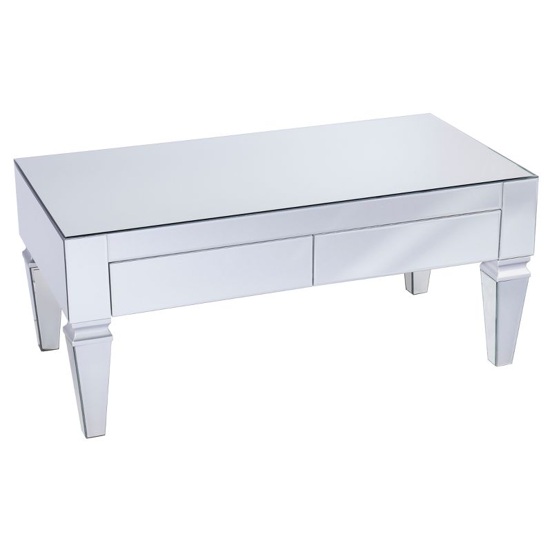 Darla Contemporary Mirrored Rectangular Cocktail Table - Mirrored - Aiden Lane, 6 of 16