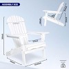 Folding Adirondack Chair Set Of 2,Wooden Outdoor Adirondack Chair With Armrests,All-Weather Adirondack Chair For Patio,Garden-Cuddlewood - 4 of 4