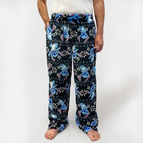 Men s Stitch Fleece Pajama Pants Black Target