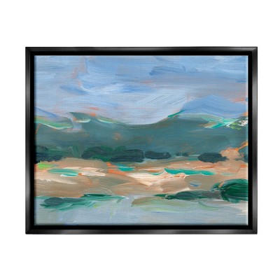 Stupell Industries Abstract Landscape Blue Sky SceneryFloater Canvas Wall Art