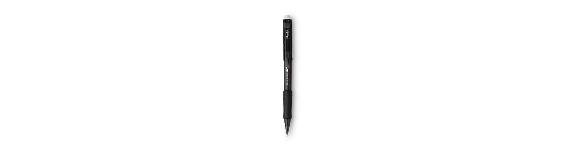 Pentel Twist-Erase EXPRESS Mechanical Pencil, 0.5 mm, HB (#2), Black Lead, Black Barrel, Dozen