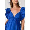 Women's Audrey Tie Back Ruffle Mini Dress - PAPERMOON - 4 of 4