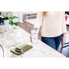 Elanze Designs 20 oz Stainless Steel On the Go Insulated Travel Tumbler With Push Top Lid, Lavender Purple Marble Print White - 4 of 4