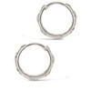 SHINE by Sterling Forever Bridget Quilted Micro Hoop Earrings - 4 of 4