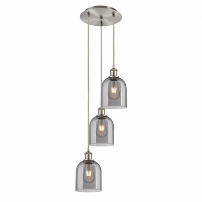 Bella - 3 Light Cord Hung Multi Pendant In Industrial Style-29.25 Inches Tall and 12 Inches Wide