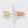 Gold Over Sterling Silver Small Round Cubic Zirconia Stud Earring Set 2pc - A New Day™ Gold/Clear - image 2 of 3