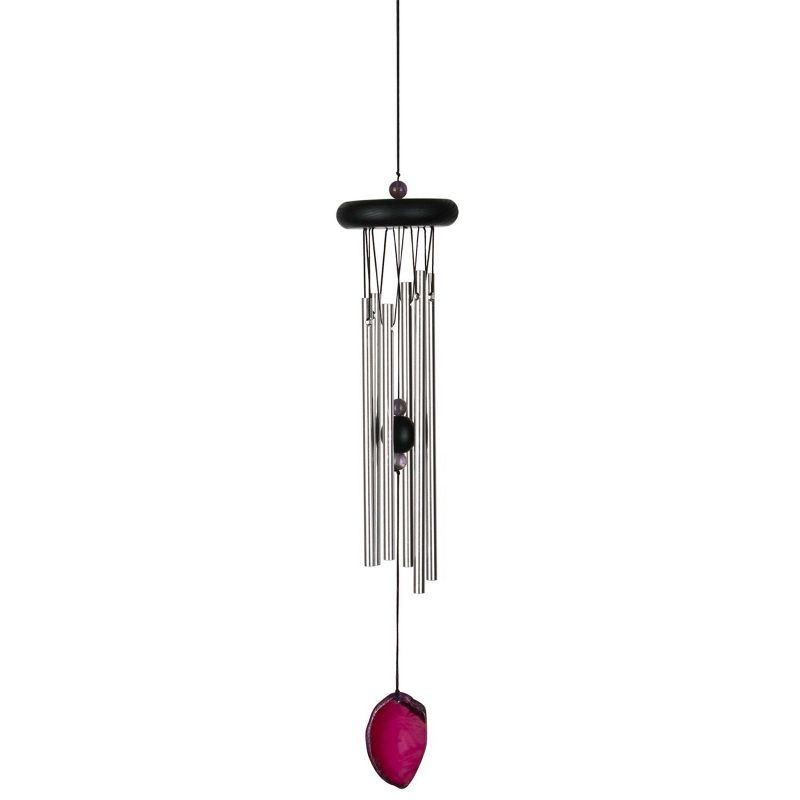 Woodstock Wind Chimes Signature Collection, Woodstock Agate Chime, Wind Chimes For Outdoor Patio and Garden, 18", 1 of 7
