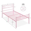 Bed Frame, Metal Bed Frame with Headboard and Footboard, Noise Free Platform Bed Frame with Strong Slats Support, Under Bed Storage - 2 of 4