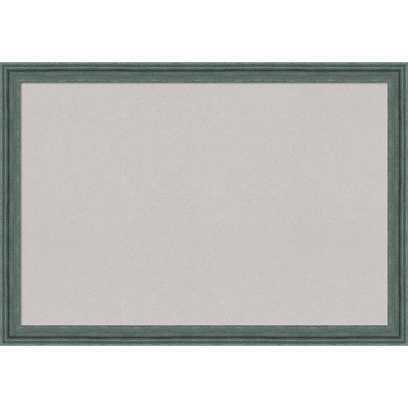 39&#34;x27&#34; Upcycled Wood Frame Gray Cork Board Teal - Amanti Art, 1 of 12