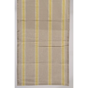 Kaemingk 55" x 15.75" Naturelle et Terreuse Brown, White and Yellow Striped Table Runner - 1 of 1