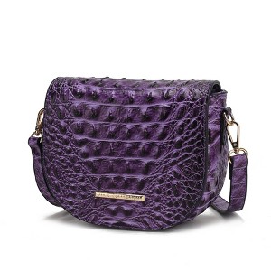 MKF Collection Amalia Crossbody Bag Croc-Embossed Vegan Leather Shoulder Bag Handbag by Mia K - 1 of 4