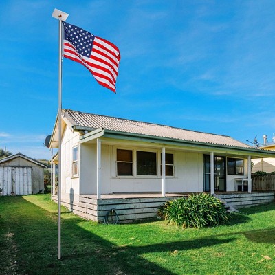 25ft Silver Aluminum Sectional Flagpole Kit with Gold Ball
