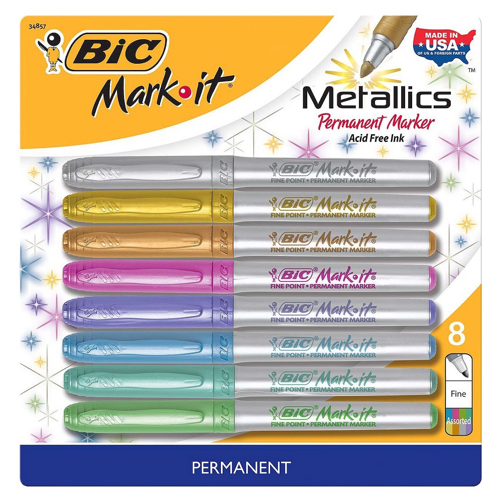 UPC 070330348578 product image for Bic Mark It 8ct Asst. Metallic Ink Permanent Marker | upcitemdb.com