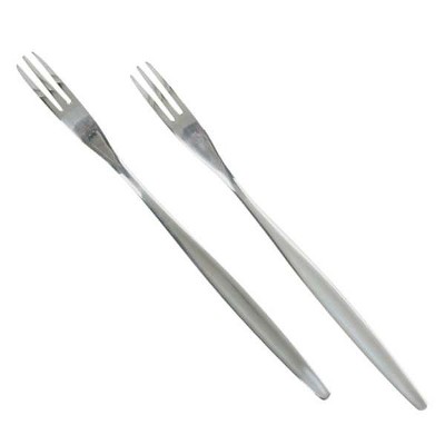 Norpro 8" Long Stainless Steel Pickle Forks Set - Olive Onion Cherry Server Fork