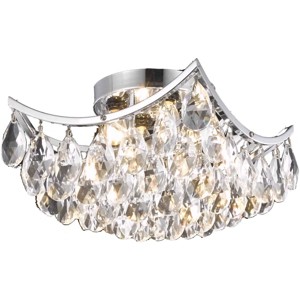 Elegant Lighting Clara Collection Flush Mount D12in H7in Lt:4 Chrome Finish - 1 of 2