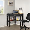 Yaheetech Corner Computer Desk Workstation With Power Outlet Black : Target