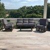 Courtyard Casual Santorini 4 pc Sofa Swivel Seating Group  Includes:  One Sofa, Two Swivel Gliders and One Coffee Table - 2 of 2