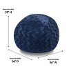Airsurfer Faux Fur Bean Bag Chair,Cozy and Stretchable Fabric Lounger, Comfortable Faux Fur Seating for Bedrooms, Filled with Shredded and Memory Foam - 4 of 4