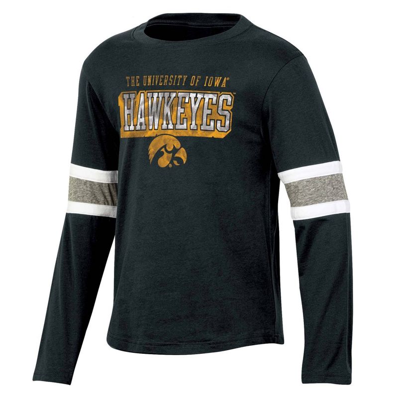 NCAA Iowa Hawkeyes Boys&#39; Long Sleeve T-Shirt, 1 of 4