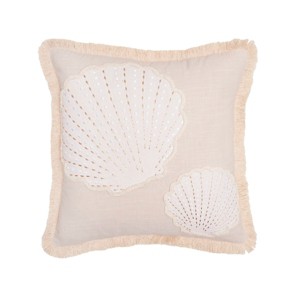 C&F Home Gold Coast Scallop Shells Throw Pillow, 18" x 18" - 1 of 4