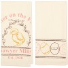 Easter on the Farm Chick Pattern Natural Muslin Tea Towel Set of 2 19x28  VHC Brands - 2 of 3