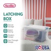 Sterilite Clear Plastic Stackable Storage Container Bin Box Tote with White Latching Lid Organizing Solution for Home & Classroom - 3 of 4