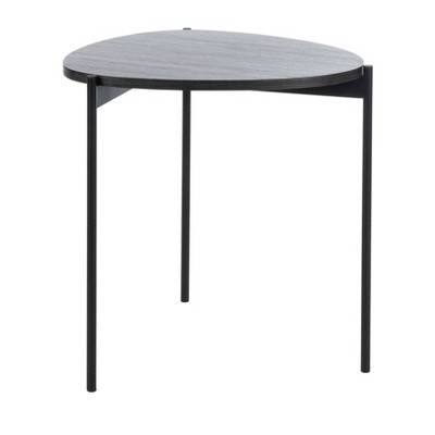 Sven Side Table Dark Gray Oak/black - Safavieh : Target