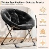 Comfy Oversized Saucer Chair, Soft Plush Fabric Reading Lounger for Adults, Stable X-Large Metal Frame Foldable Accent Lazy Chair - 4 of 4