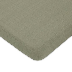 Babyletto Matcha Muslin Mini Crib Sheet, GOTS Certified Organic Cotton - 1 of 4