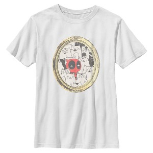 Boys Marvel Deadpool Cats Animated Frame T Shirt - 1 of 4