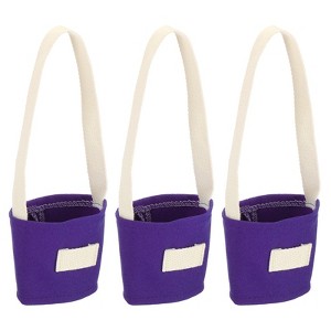 Unique Bargains Reusable Portable Canvas Coffee Cup Sleeve for Hiking 3 Pcs - 1 of 4