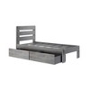 Max & Lily Solid Wood Farmhouse Twin Bed with Plank Headboard and Storage Drawers - 2 of 4