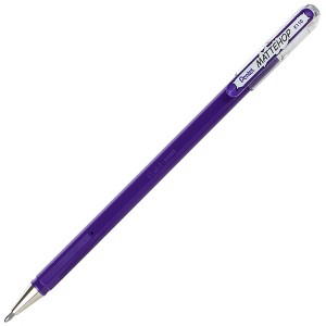 Pentel Arts Hybrid MATTEHOP Gel Roller, 1.0mm, Matte Violet Ink, Pack of 12 - 1 of 3