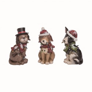 Transpac Resin Dog w/Lights Figurine Set of 3 Christmas Home Decorations - 1 of 1